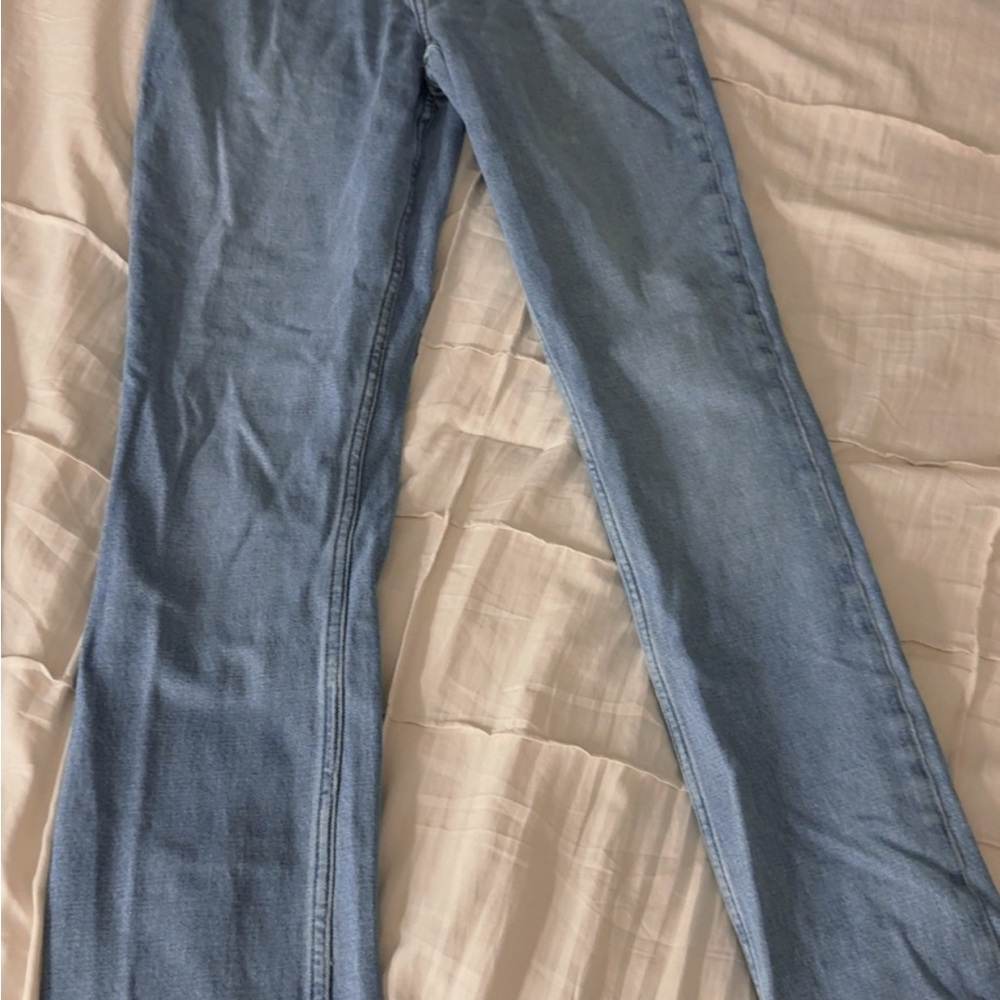 Abercrombie & Fitch Women's Straight Leg Jeans - Light Blue
